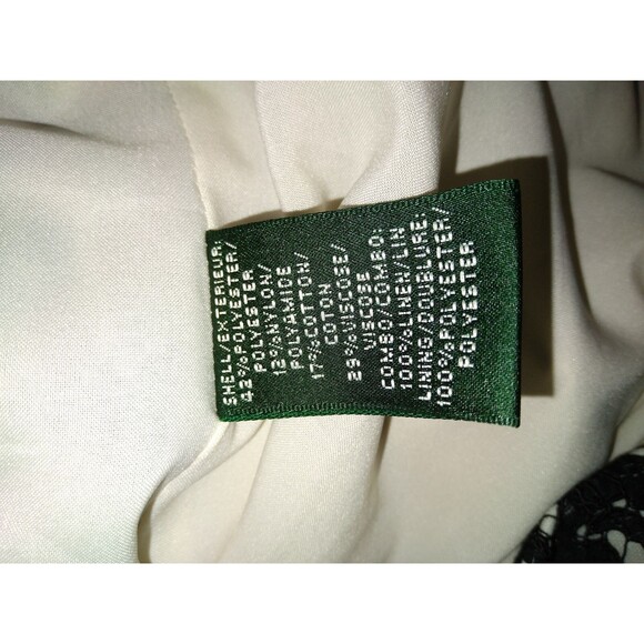 Ralph Lauren Black Lace Overlay Dress Size 16 - Picture 9 of 10